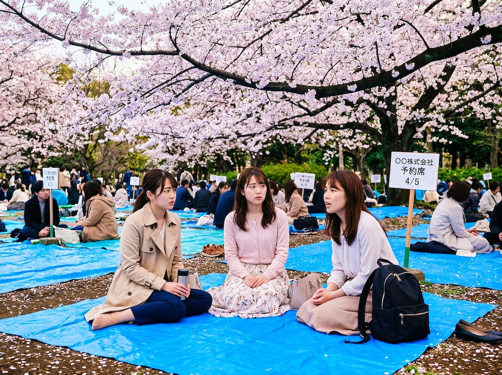 東京の洗礼　花見の場所取り編