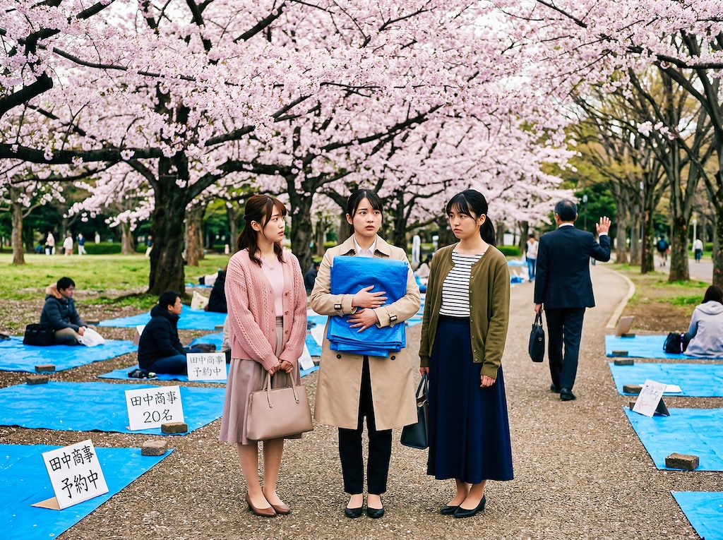 東京の洗礼　花見の場所取り編