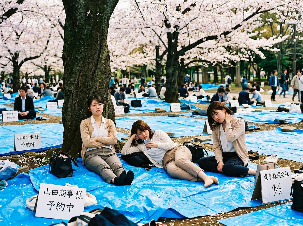 東京の洗礼　花見の場所取り編