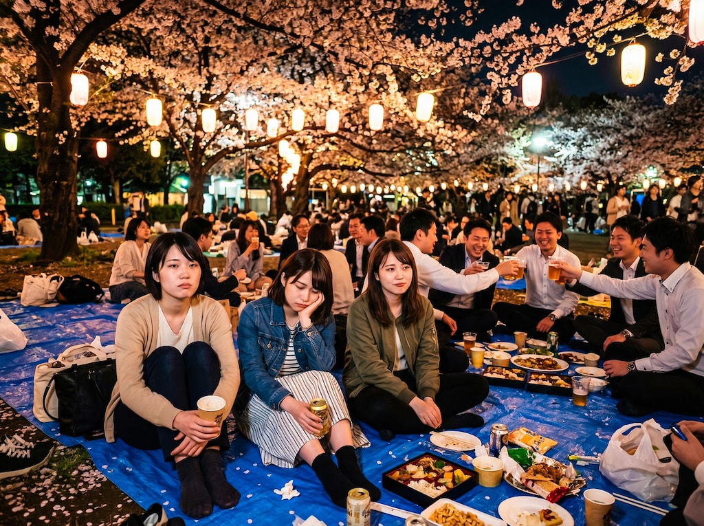 東京の洗礼　花見の場所取り編