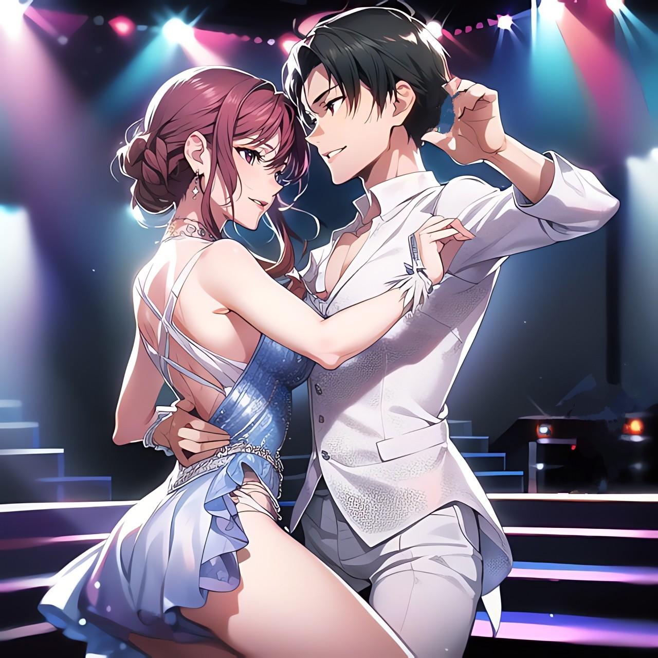 白上下のラテンダンサー