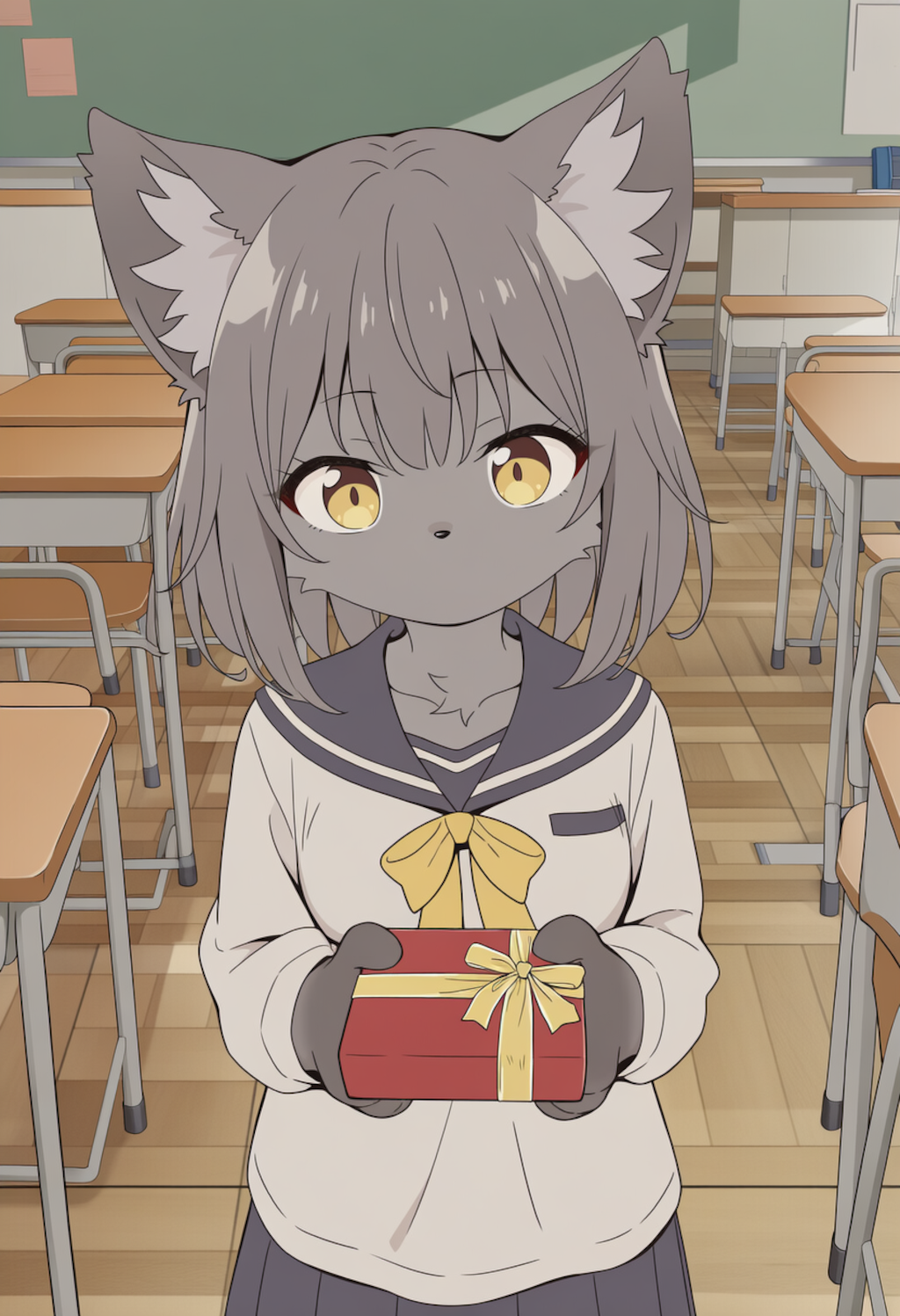 週明け、今年はバレンタインが週末にあったので明けた直後にチョコもらえるかなとそわそわしているとケモいあの子がチョコをそっと差し出してくれた そのチョコ…もらっていいの？…惚れてまうやろ～！