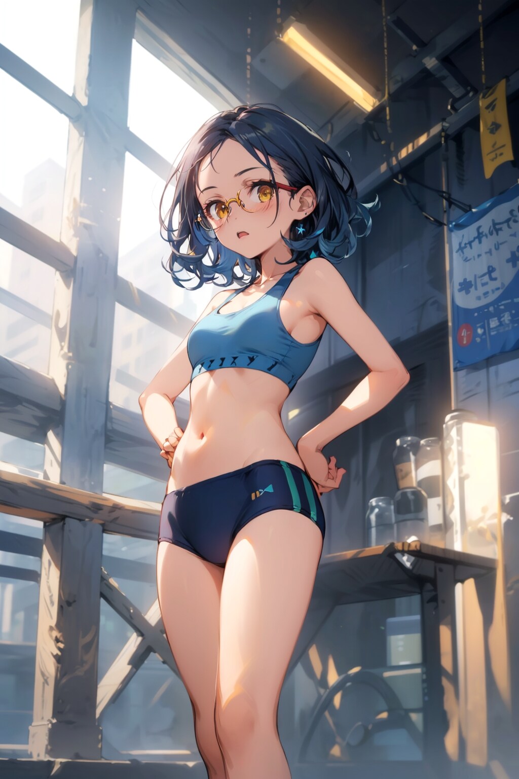 スポーツブルマの眼鏡っ娘