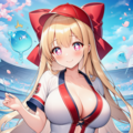 リボンをつけた美少女です 3枚目