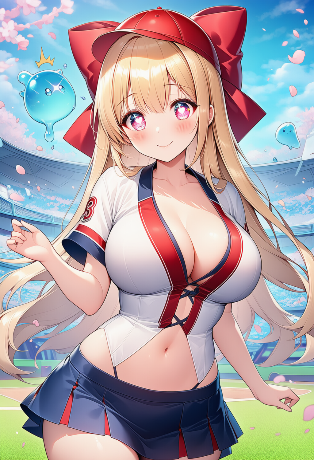 リボンをつけた美少女です