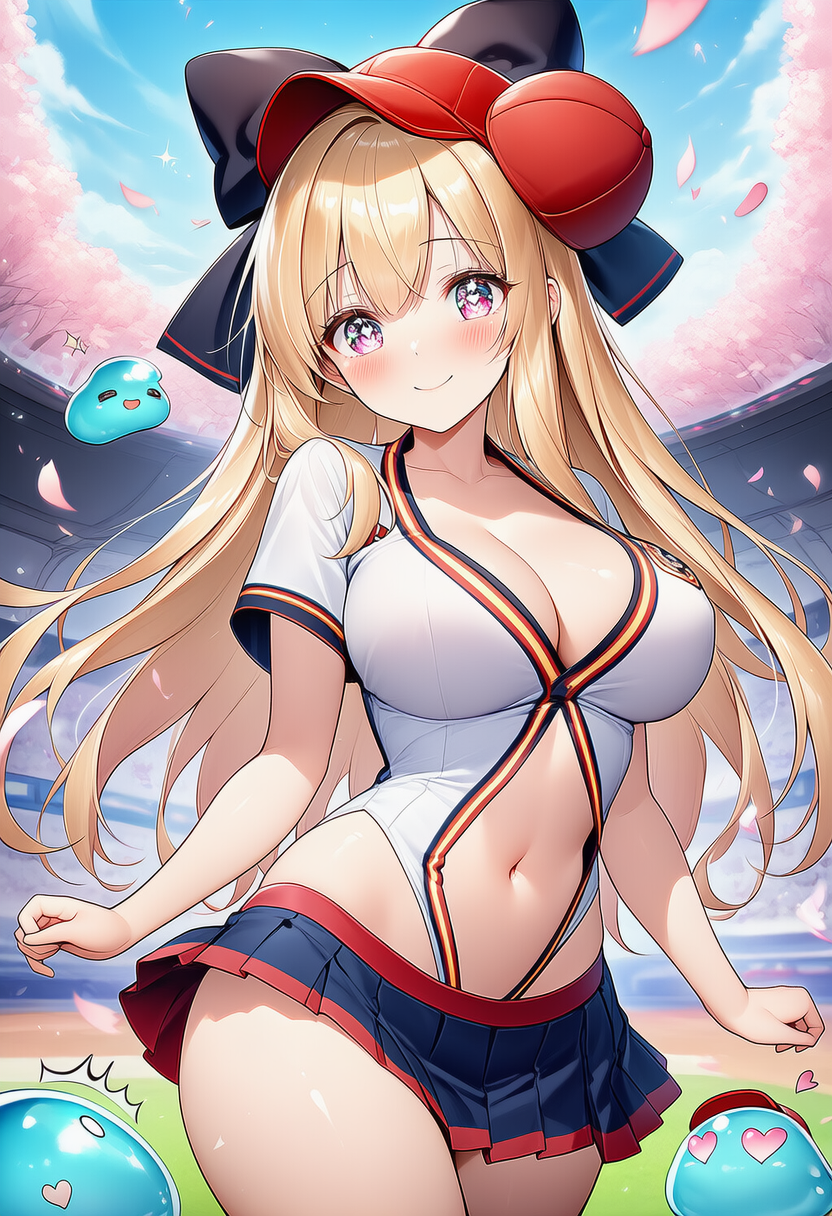リボンをつけた美少女です