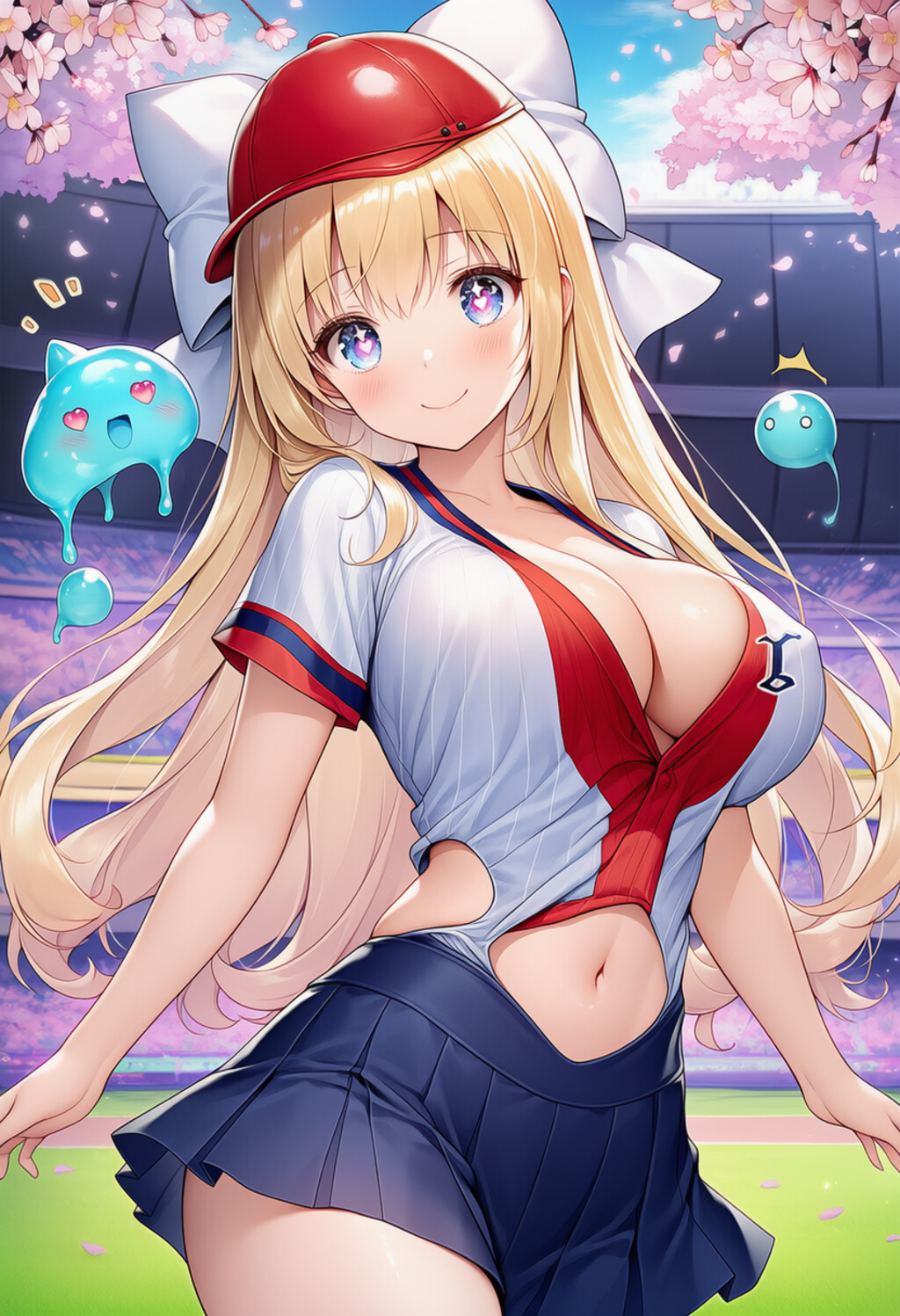 リボンをつけた美少女です