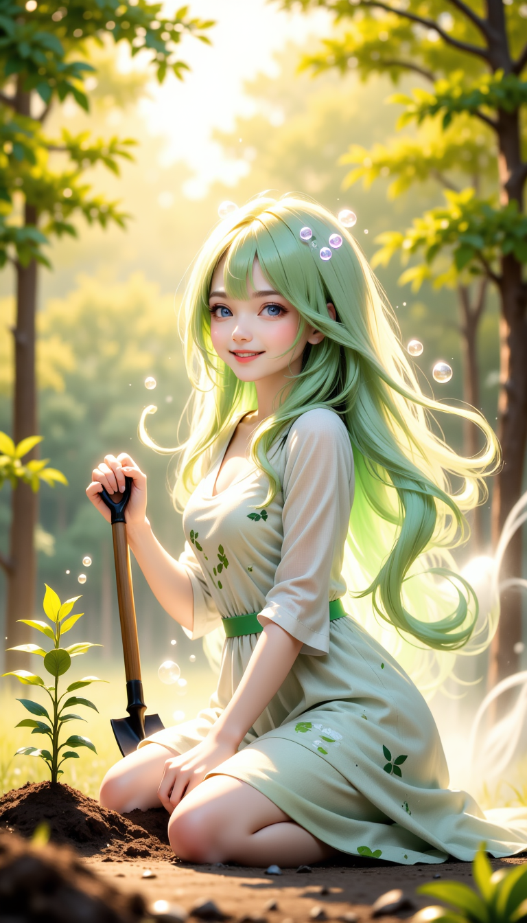 コニ―たん　CO2　CO(コ)２(ニー)　４月２日はCO2削減の日 | の人気AIイラスト・グラビア