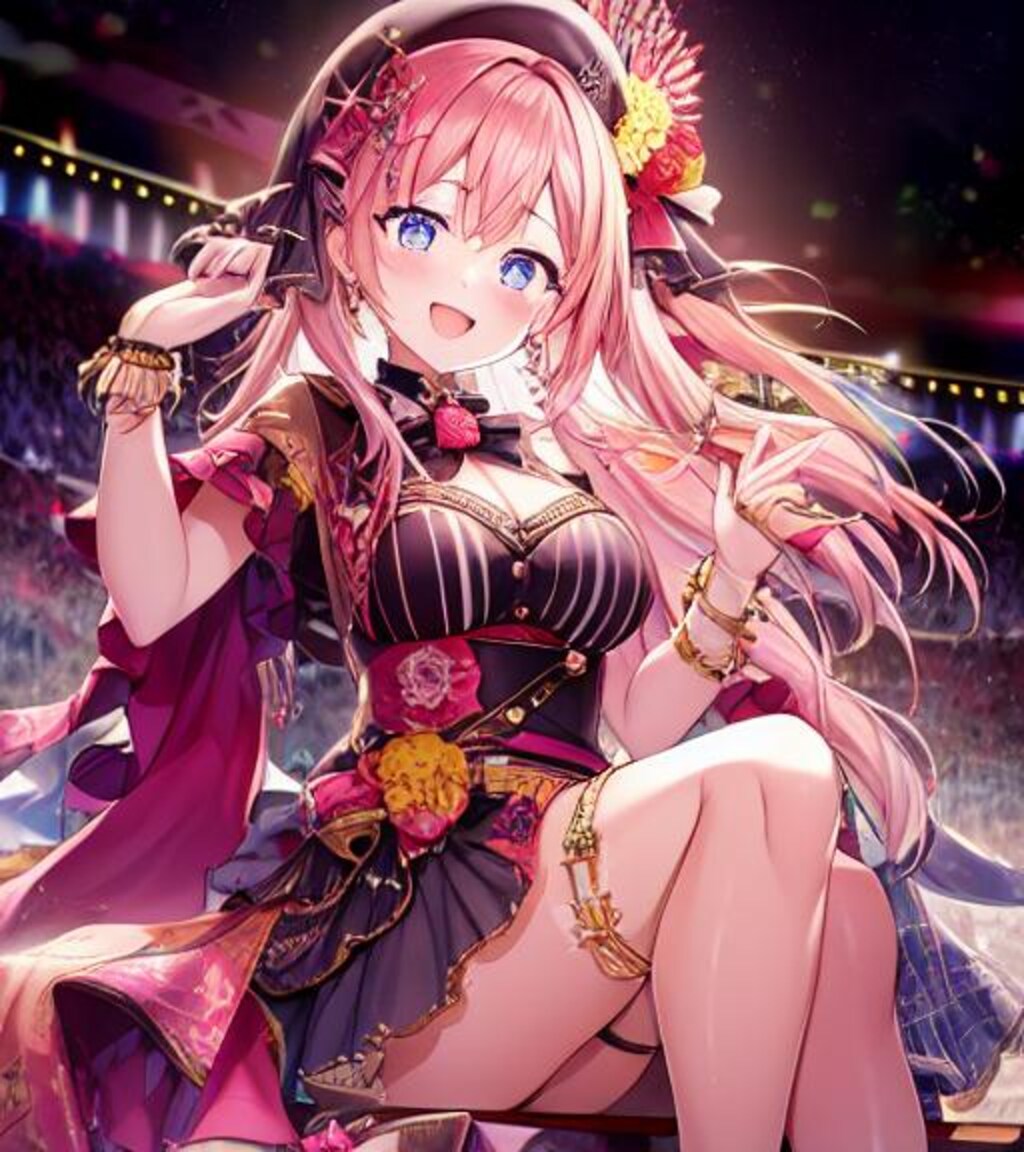 歌って踊るアイドル