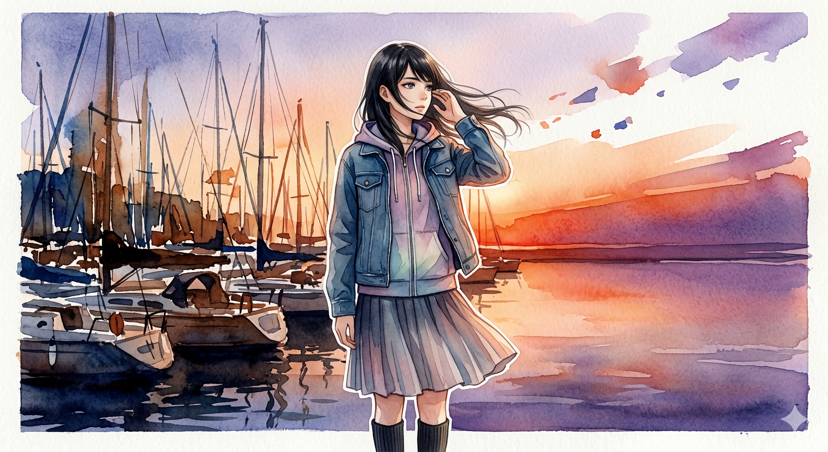 凪のあとさき、光のしるし | の人気AIイラスト・グラビア