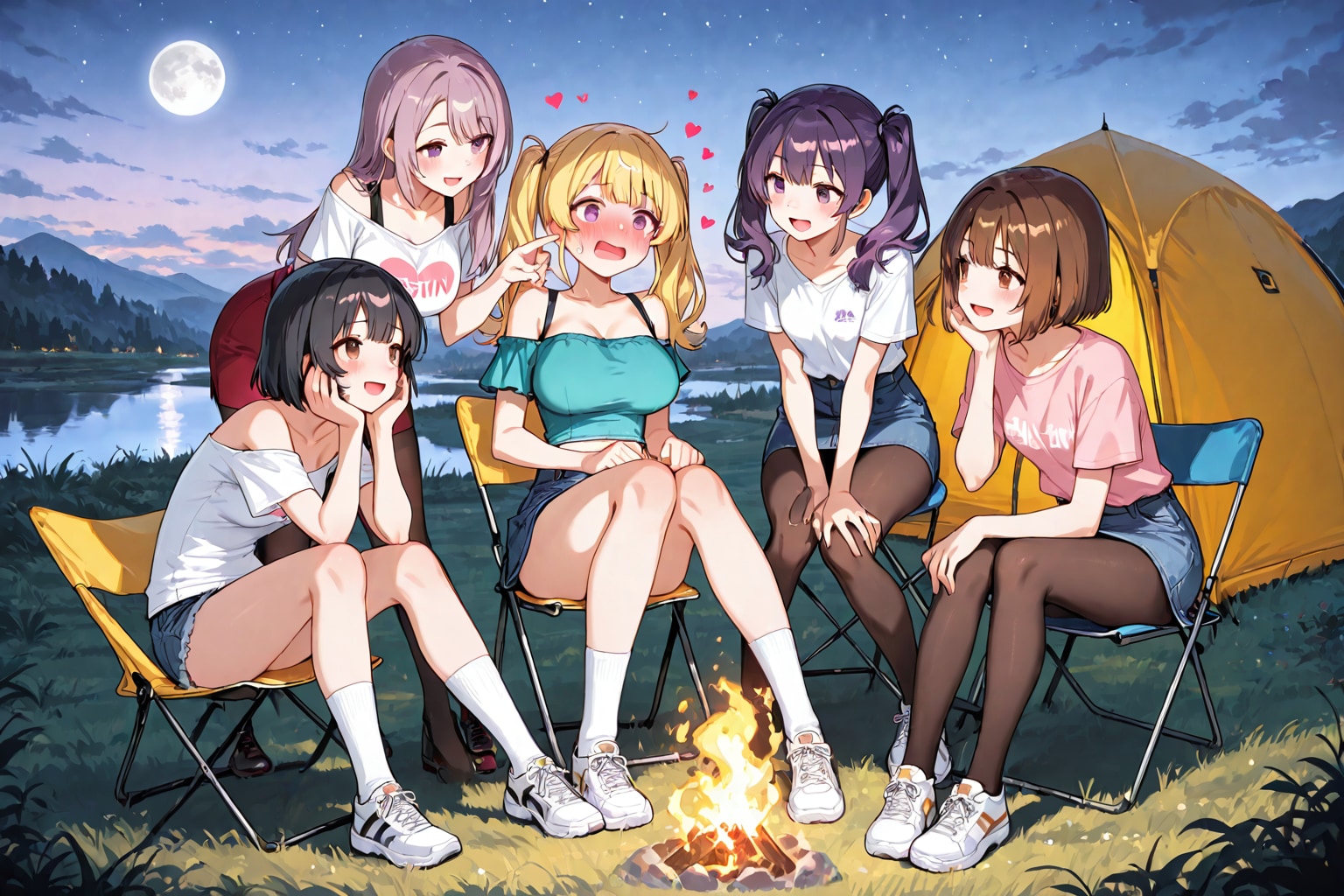 キャンプで女子会