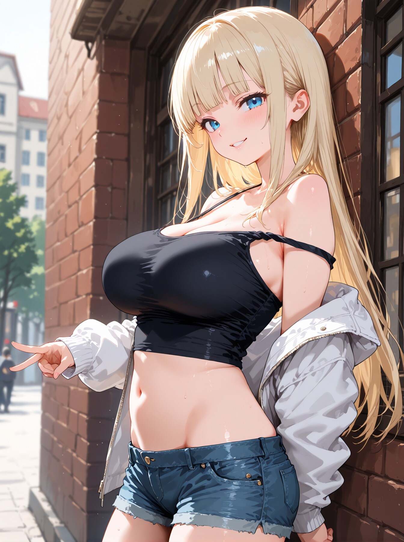 金髪爆乳ちゃんの街角スナップ