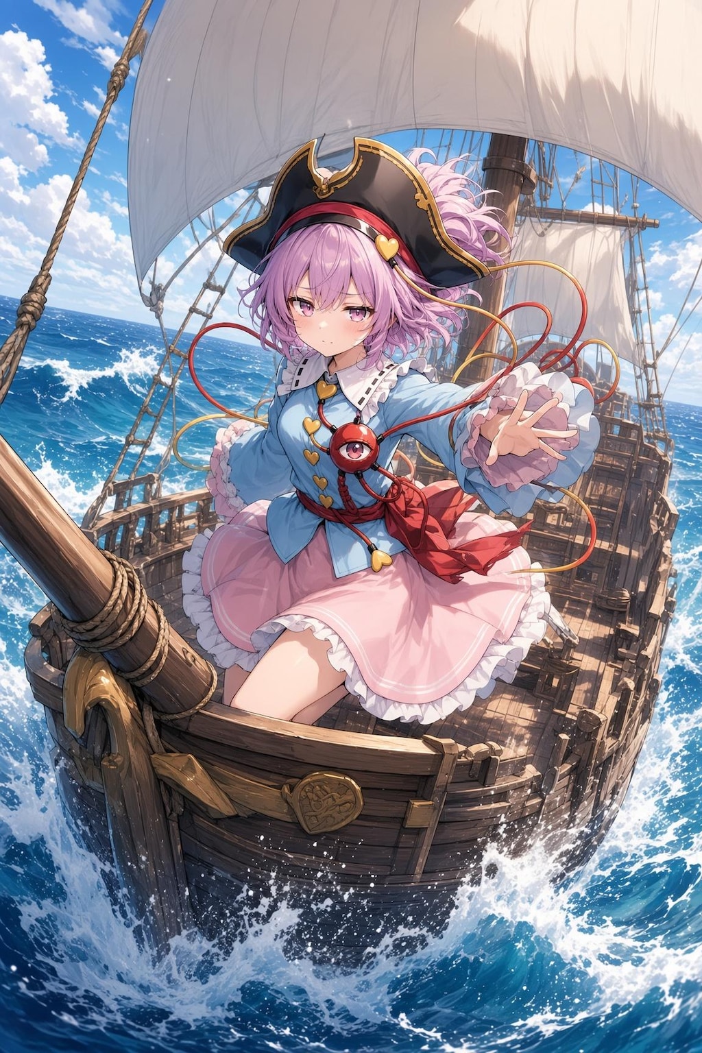 海賊船にお邪魔するさとりちゃん
