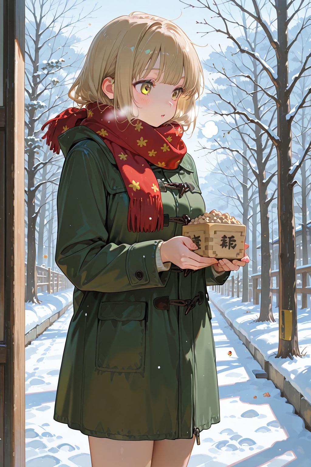 さむ…豆まきやめようかな…
