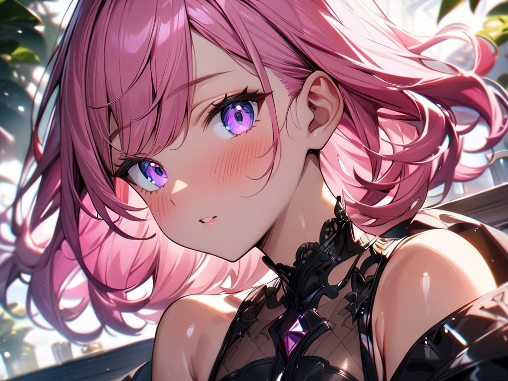 ピンク髪ガール