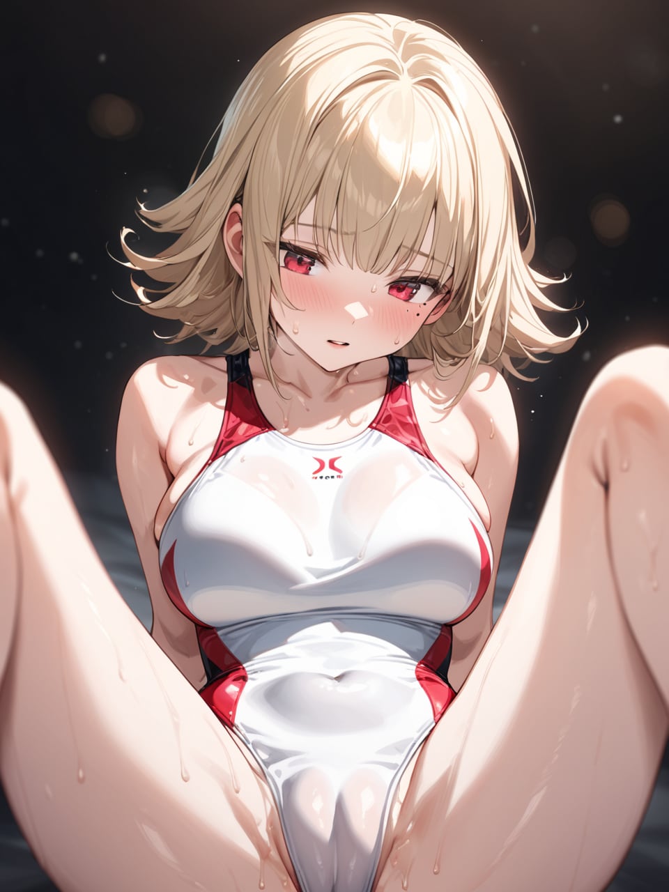 水着で撮影？