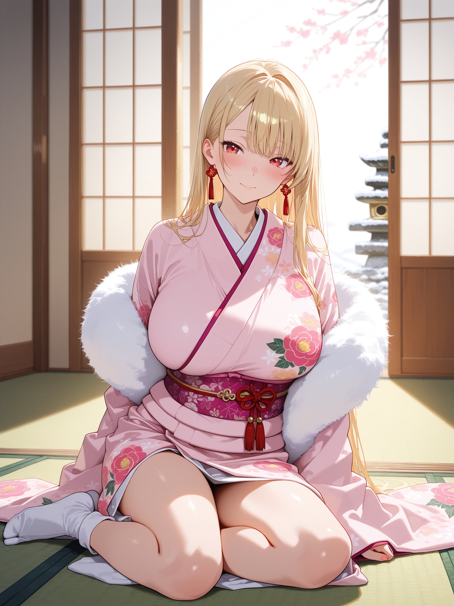 ご主人様だけに開く新年の振袖① | の人気AIイラスト・グラビア