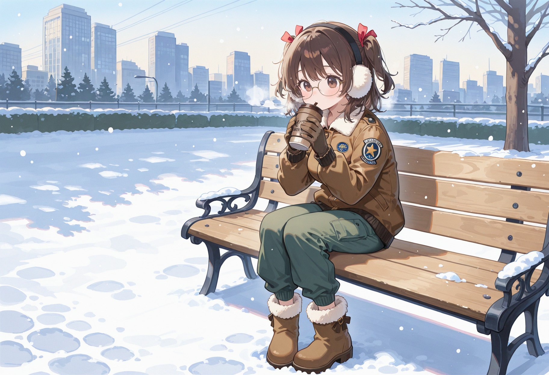 雪景色の少女3