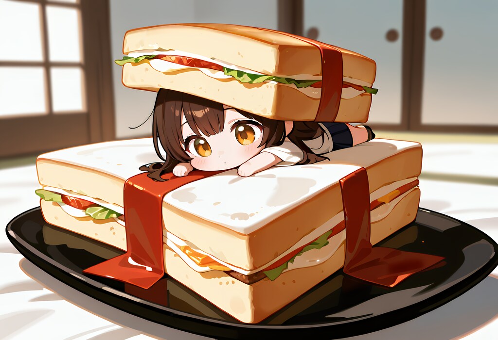 私もサンドイッチ？