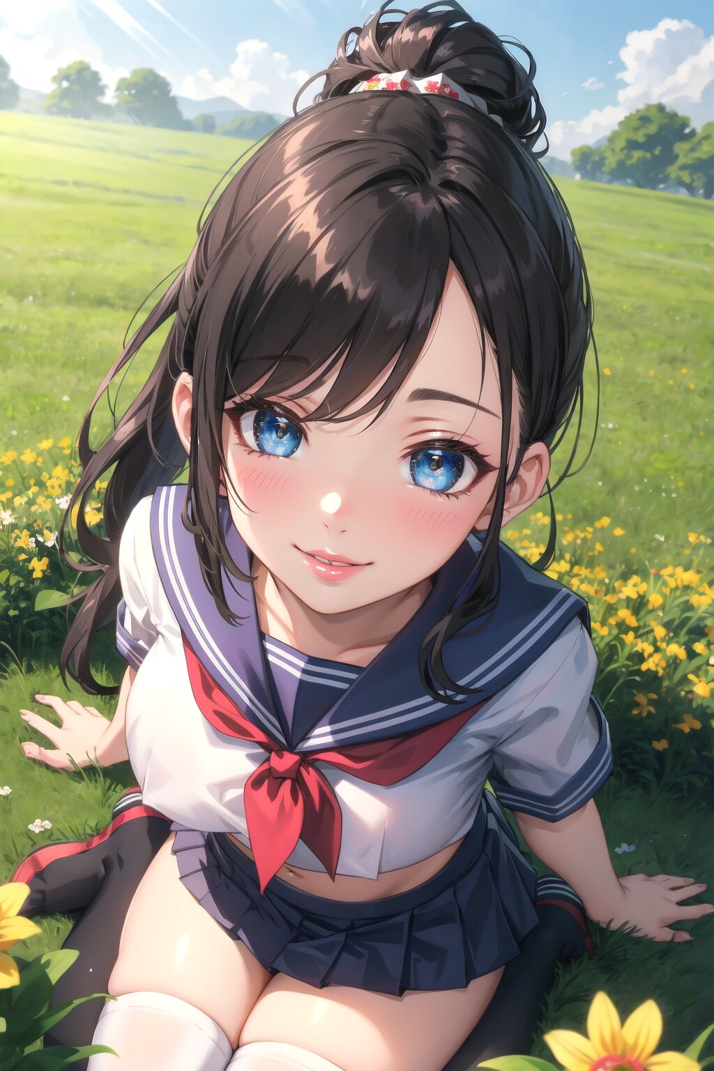 キス待ちのポニテちゃん
