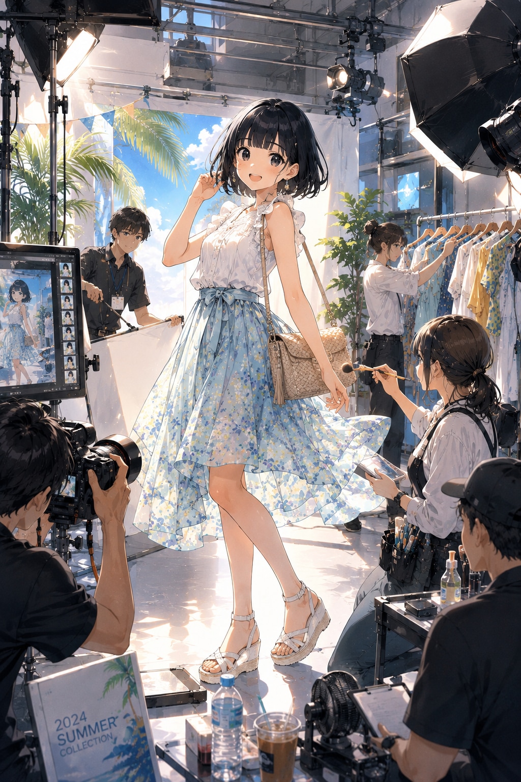 夏ファションの女の子