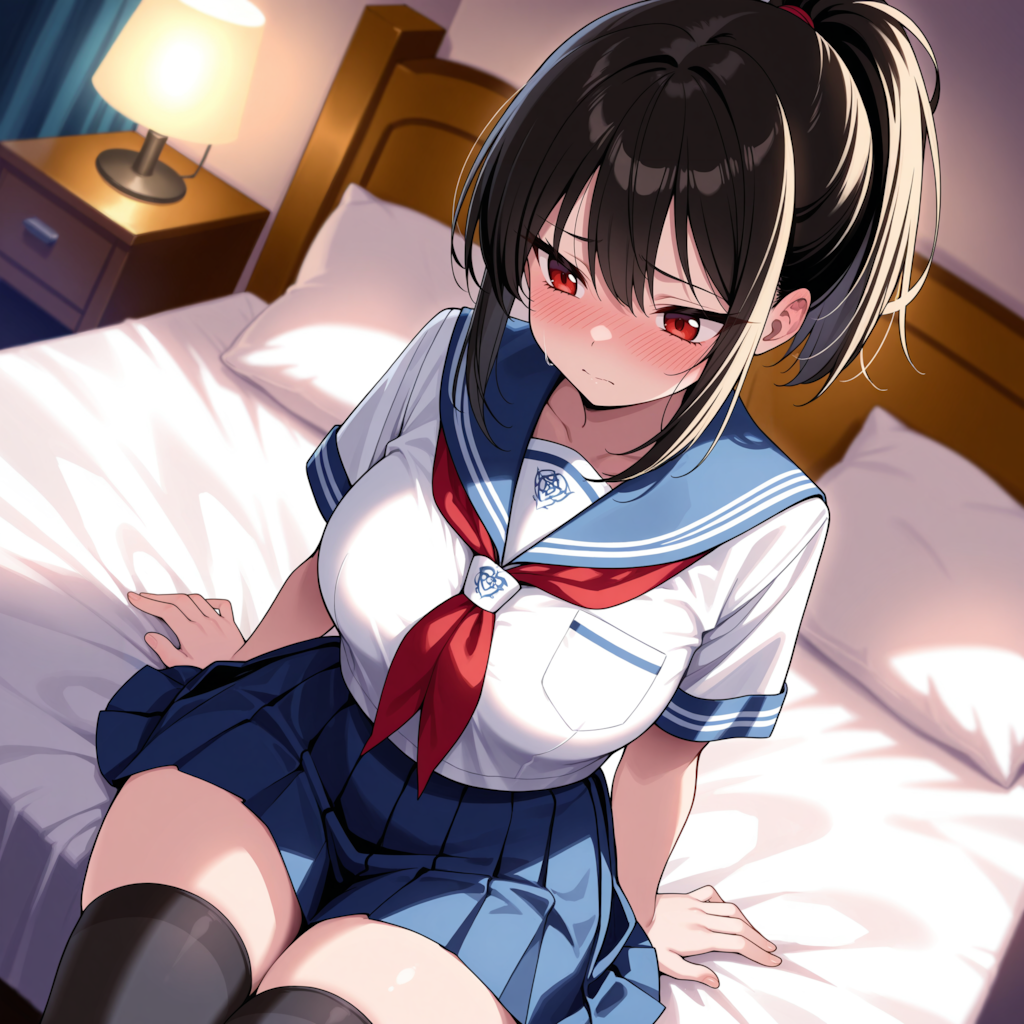 格闘娘とベッド