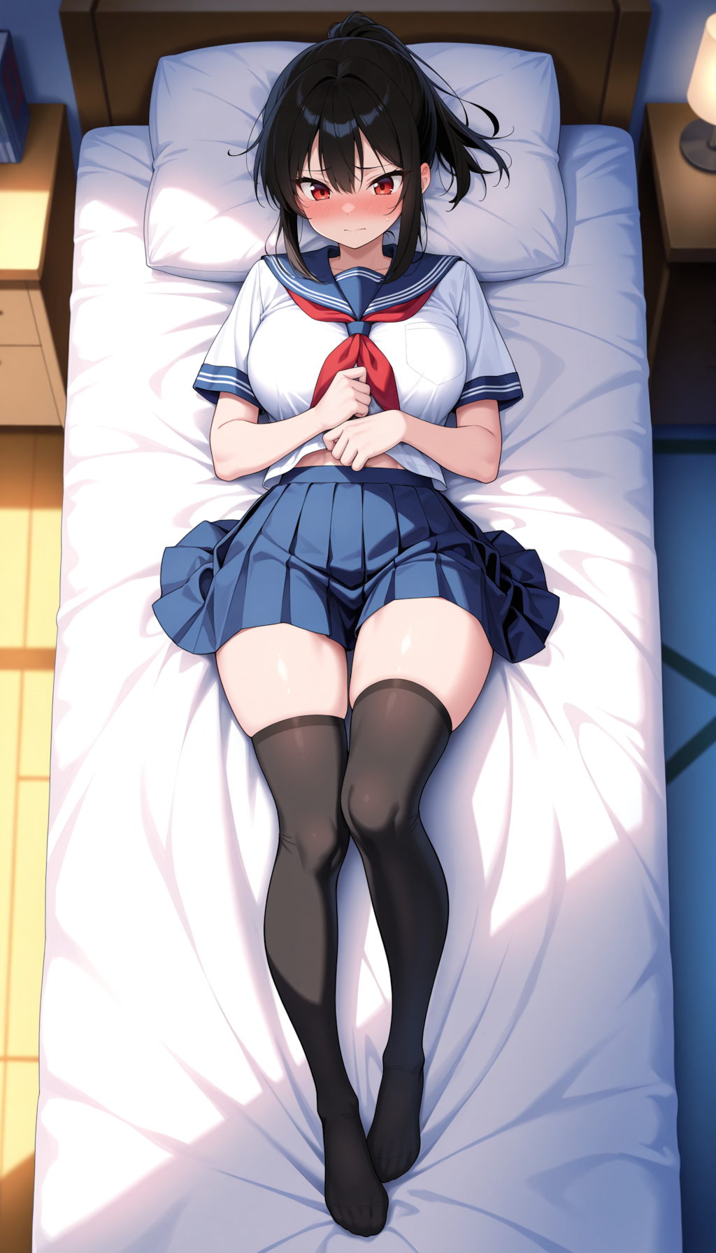 格闘娘とベッド