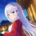 例の浴衣を装備した白髪ちゃん👘 3枚目