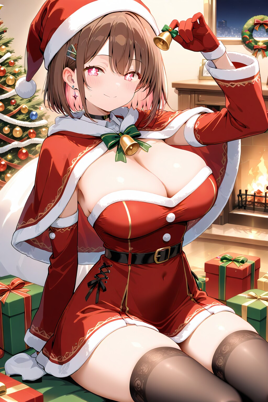 上乳サンタ娘