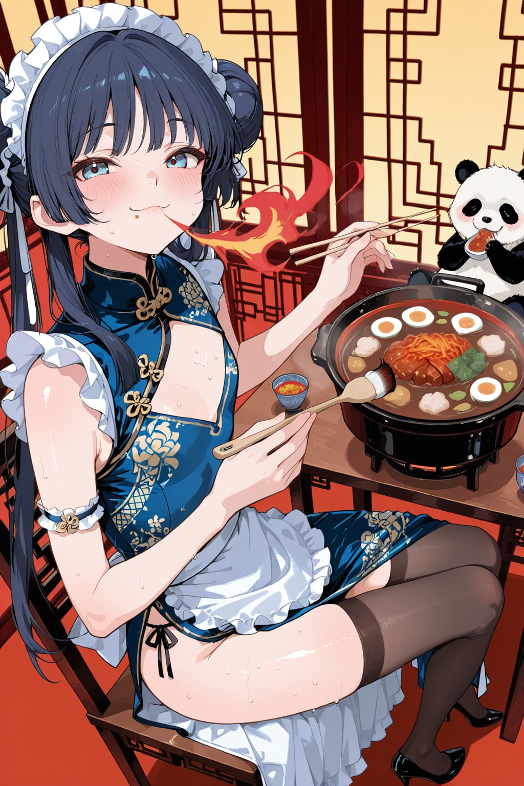 お団子メイドと激辛料理