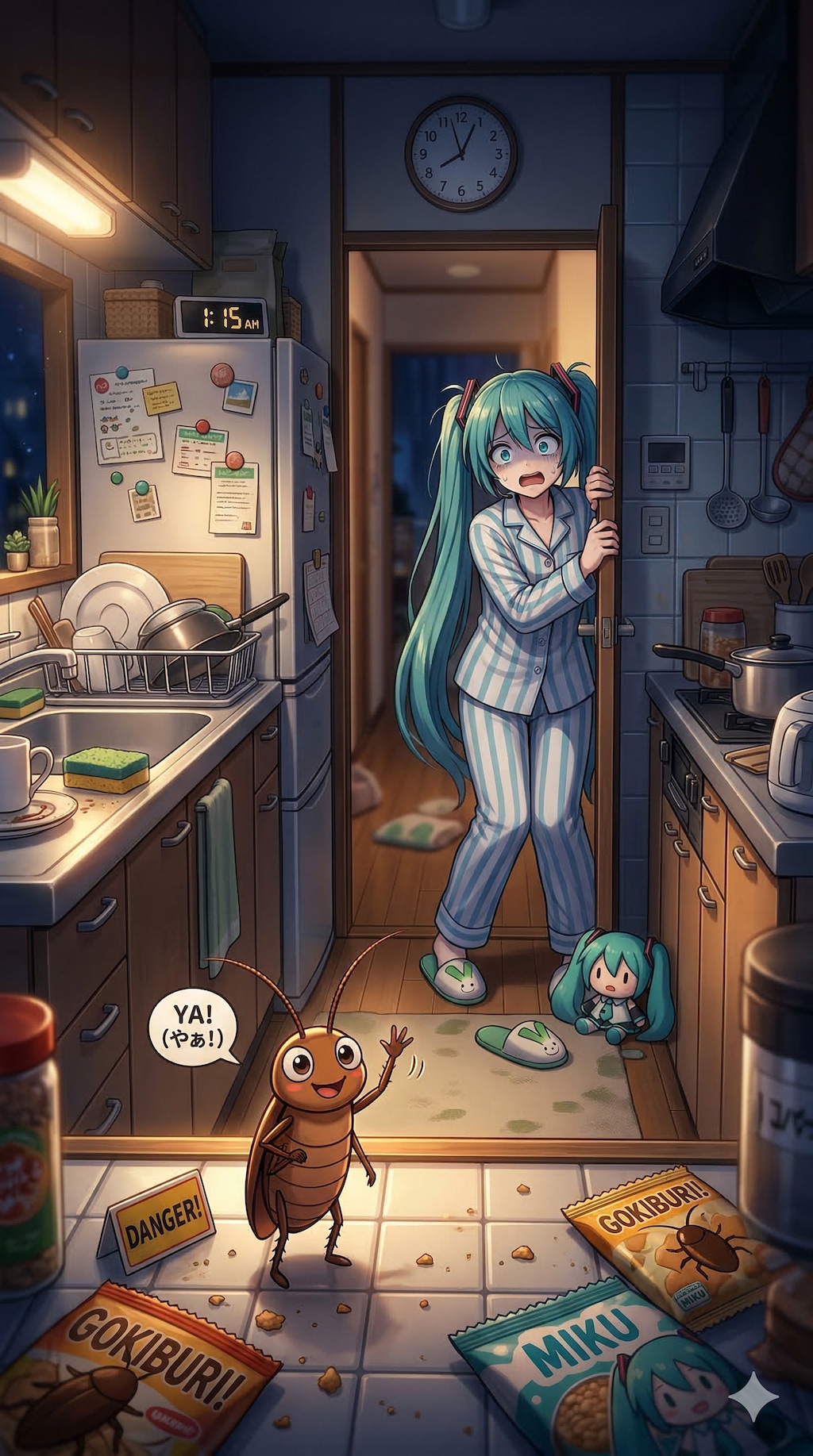 ミクさん苦手（恐怖）を克服してGを仕留められるかな？😱