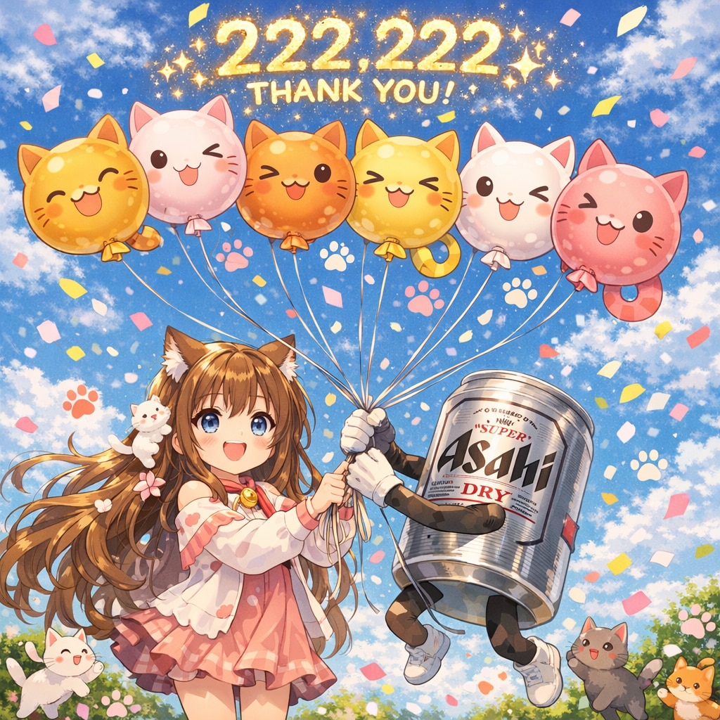 222,222いいね達成記念 皆さまありがとうございます✨️