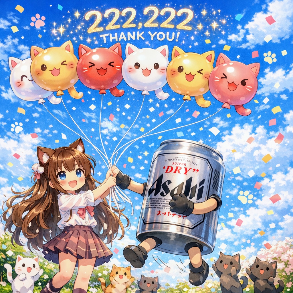 222,222いいね達成記念 皆さまありがとうございます✨️