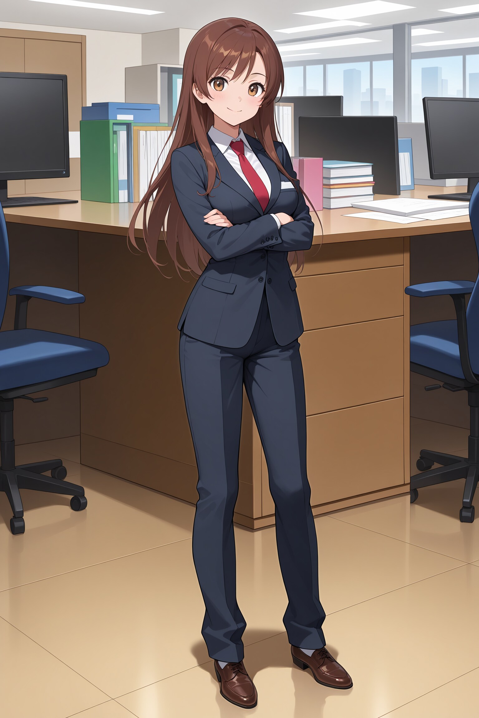 いつものパンツスーツ