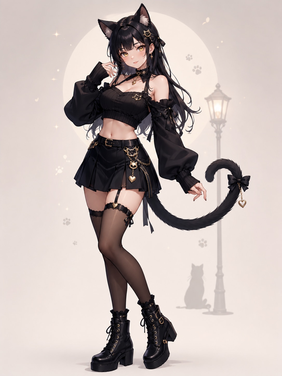 黒い子猫の擬人化