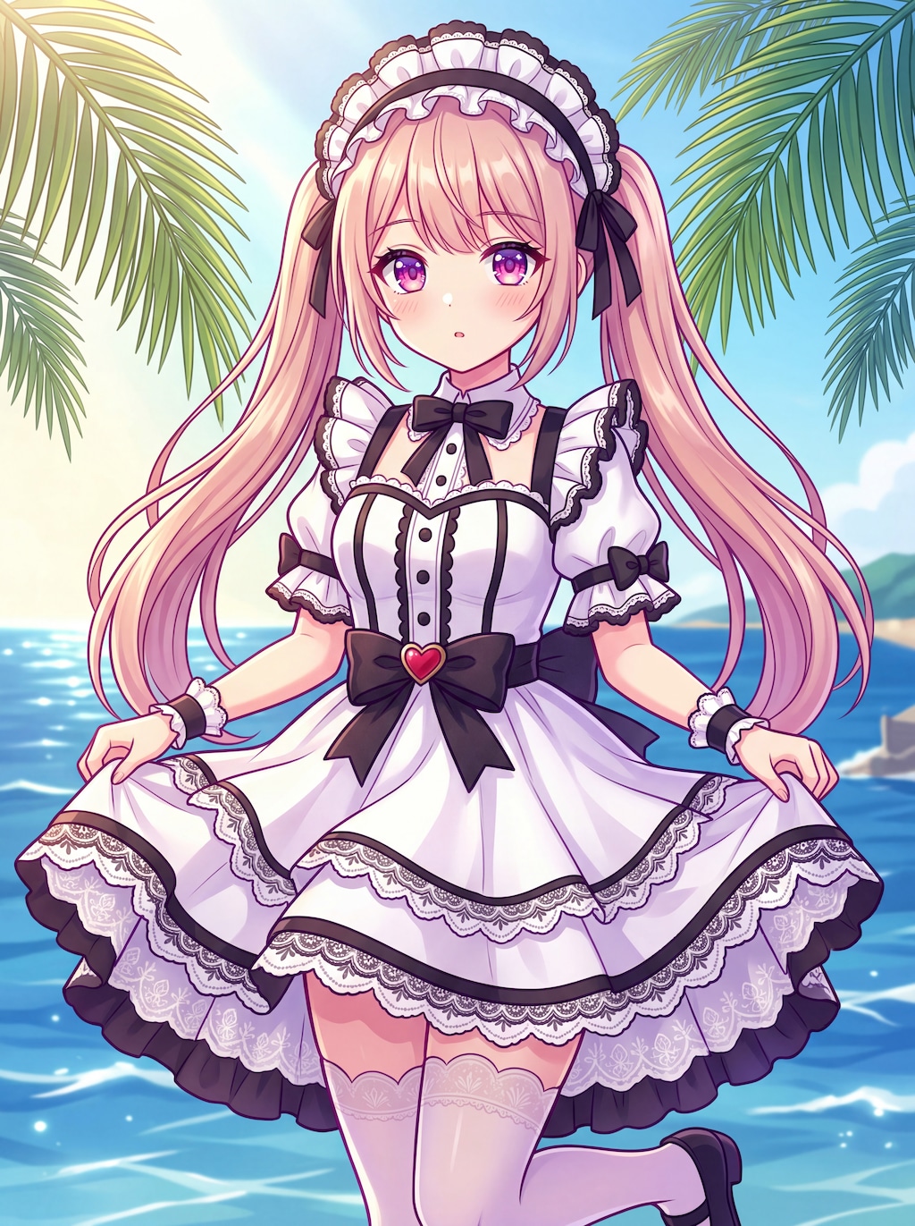 潮風の優雅な白夢