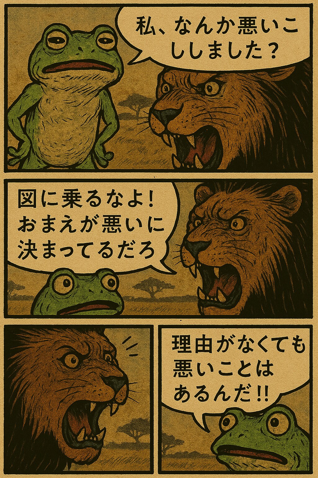 サバンナでくにへかえろうとした
