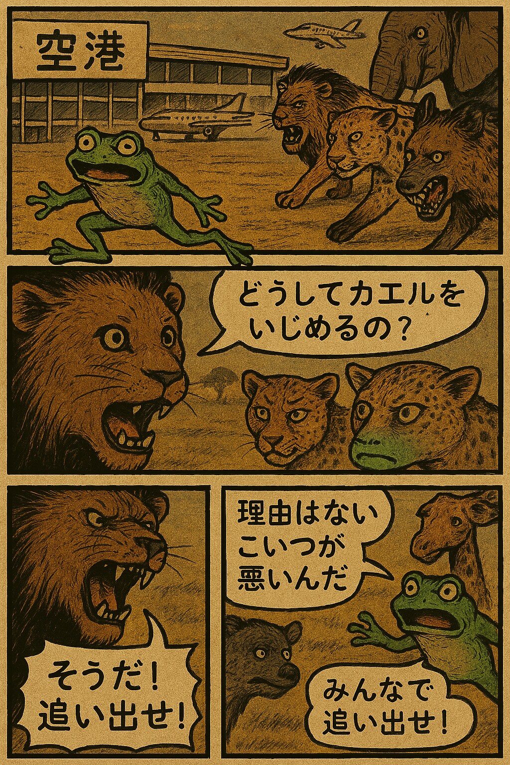サバンナでくにへかえろうとした