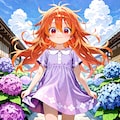 ららちゃんと紫陽花 4枚目
