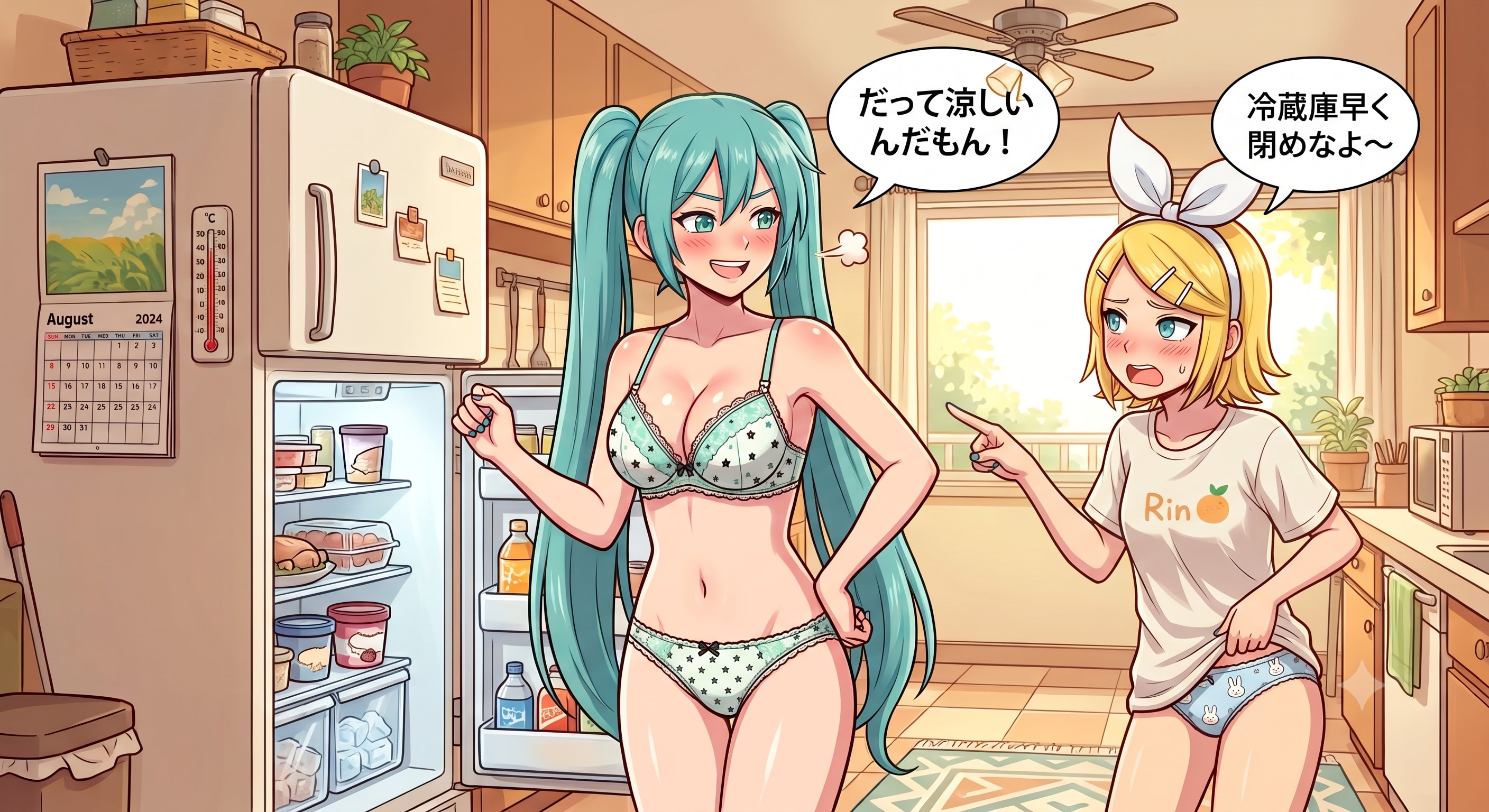 ミクさん冷蔵庫はすぐ閉めましょう！😁