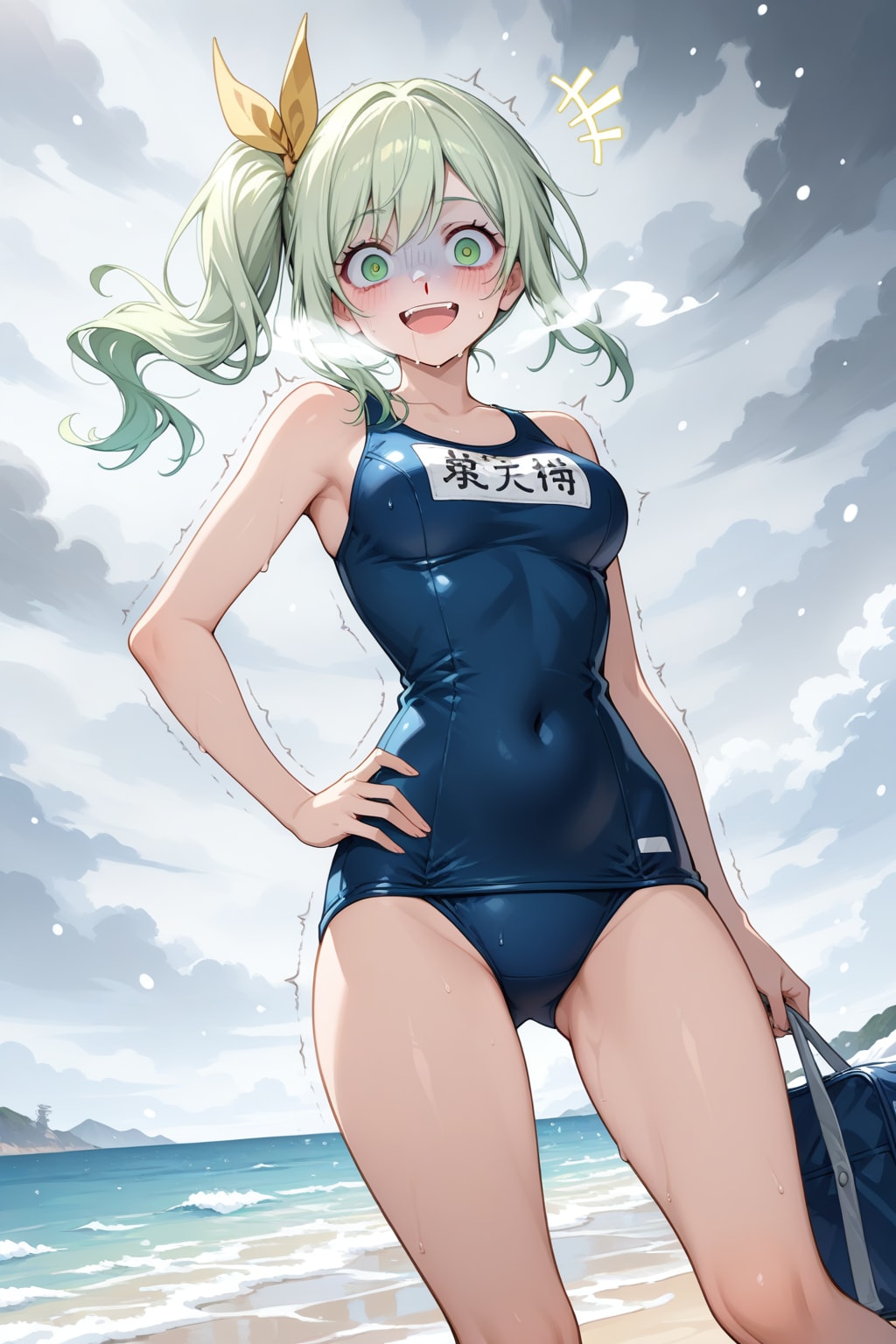 「いやぁ～いい寒中水泳日和だなぁ～～（震え声）」