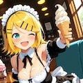 胸にたれちゃった💓🍦 7枚目