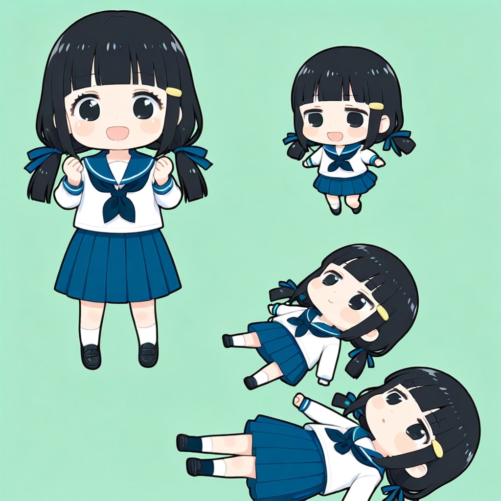 ちびキャラ三姉妹：次女ちゃん🌕✨