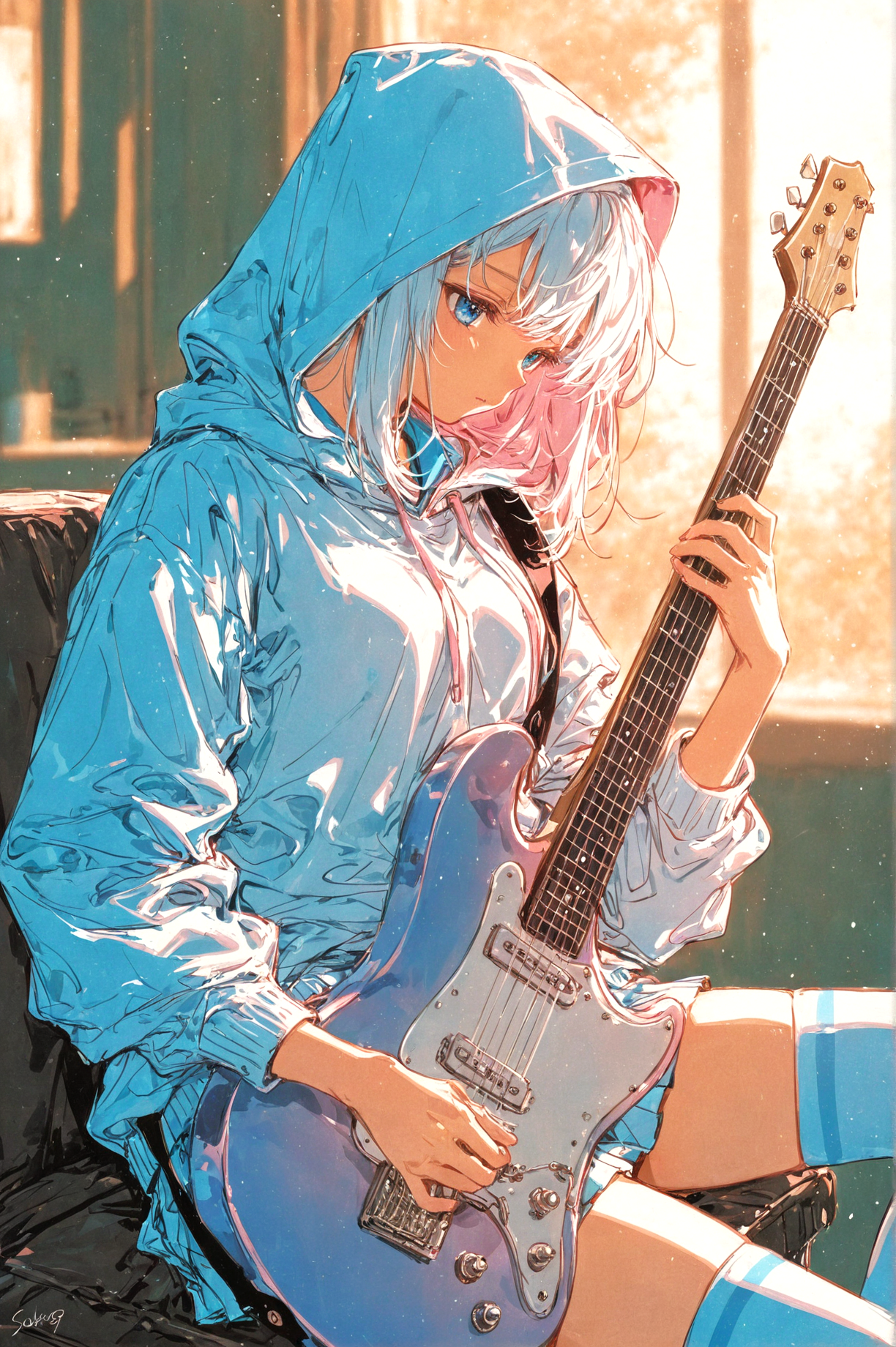 放課後のギター | の人気AIイラスト・グラビア