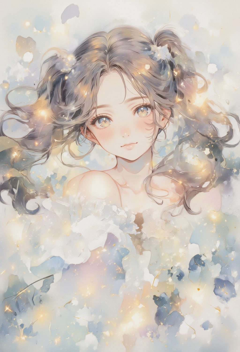 儚光の中の女性