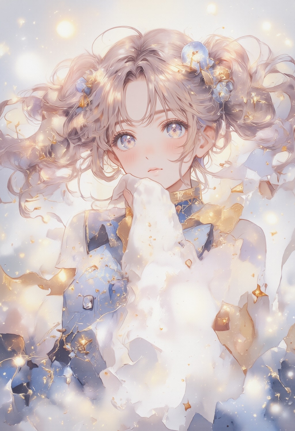 儚光の中の女性