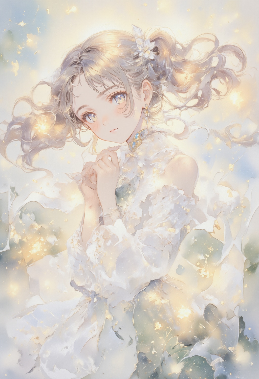 儚光の中の女性