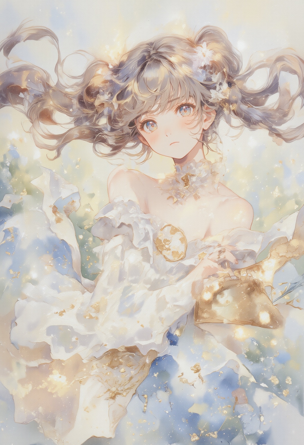 儚光の中の女性