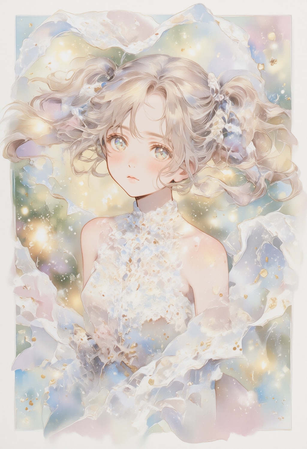 儚光の中の女性