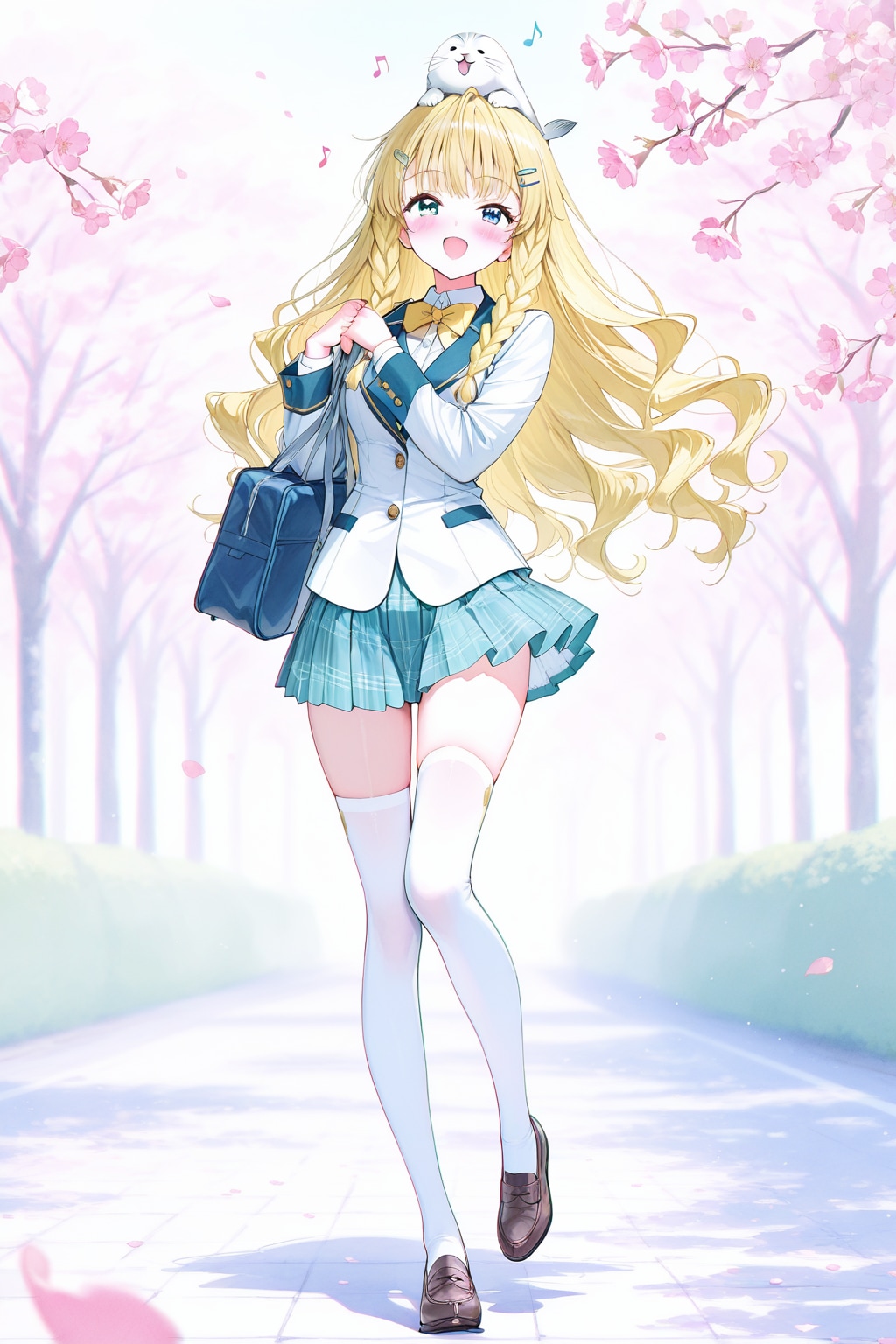 白ブレザー制服の織江ちゃん🌸 | の人気AIイラスト・グラビア